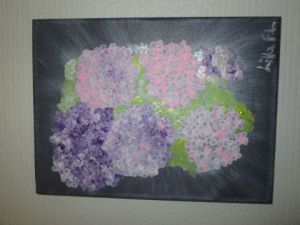 Voir le détail de cette oeuvre: bouquet d'hortensias